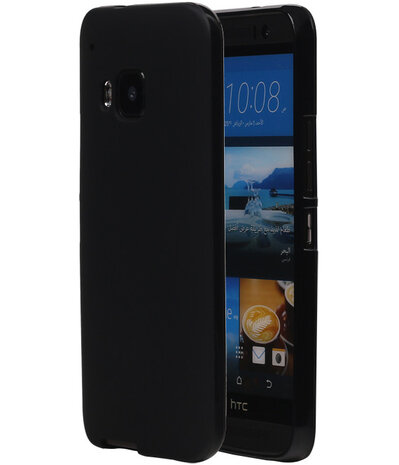 HTC One M9 TPU Hoesje Transparant Zwart