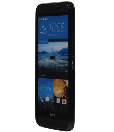 HTC One M9 TPU Hoesje Transparant Zwart