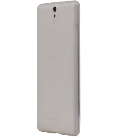 Sony Xperia C5 Ultra TPU Hoesje Transparant Wit