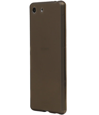 Sony Xperia M5 TPU Hoesje Transparant Grijs