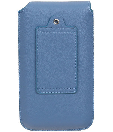 Samsung Galaxy S2/S2 Plus i9100 - Leder look insteekhoes/pouch Model 1 - Blauw S