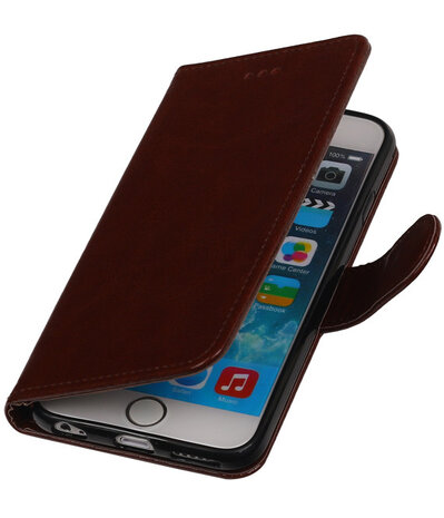 Bruin Smartphone TPU Booktype Apple iPhone 6/6s Wallet Cover Hoesje