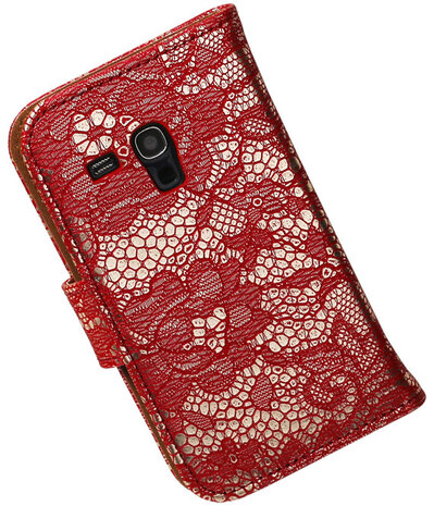 Lace Rood Samsung Galaxy S3 Mini VE Book/Wallet Case/Cover