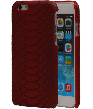 Rood Slang Hardcase Backcover Apple iPhone 6/6S Hoesje