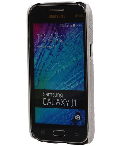 Wit Slang Hardcase Backcover Samsung Galaxy J1 Hoesje