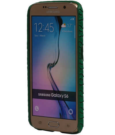 Groen Slang Hardcase Backcover Samsung Galaxy S6 Hoesje