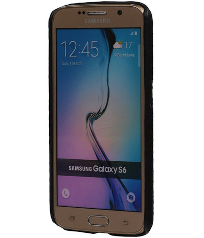 Zwart Slang Hardcase Backcover Samsung Galaxy S6 Hoesje
