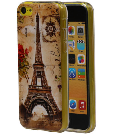 Eiffeltoren TPU Cover Case voor Apple iPhone 5C Hoesje