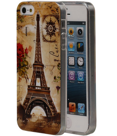Eiffeltoren TPU Cover Case voor Apple iPhone 5/5S  Hoesje