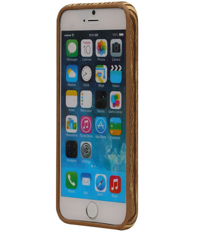 Verticale Hout Design TPU Cover Case voor Apple iPhone 6/6S  Hoesje