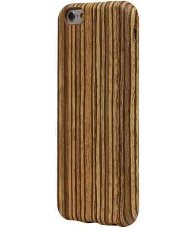 Verticale Hout Design TPU Cover Case voor Apple iPhone 6/6S  Hoesje