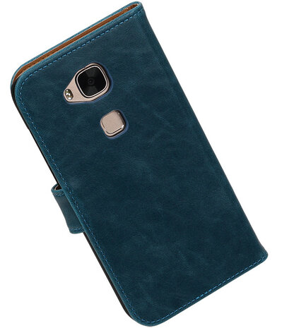 Blauw Pull-Up PU Hoesje Huawei G8 Booktype Wallet Cover