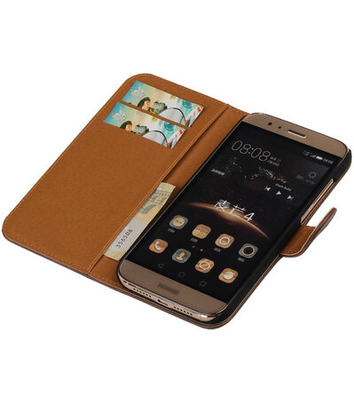 Mocca Pull-Up PU Hoesje Huawei G8 Booktype Wallet Cover