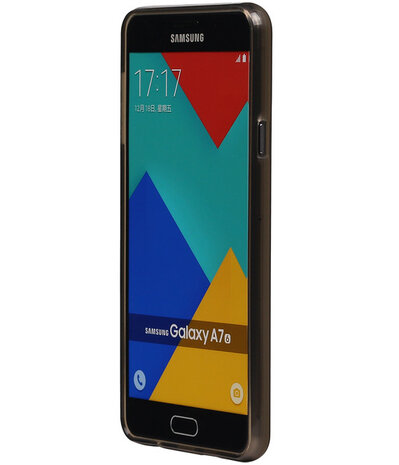 Samsung Galaxy A7 (2016) TPU Hoesje Transparant Grijs