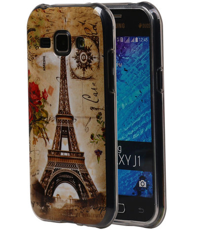 Eiffeltoren TPU Cover Case voor Samsung Galaxy J1 Hoesje