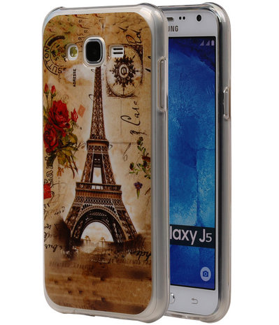 Eiffeltoren TPU Cover Case voor Samsung Galaxy J5 Hoesje