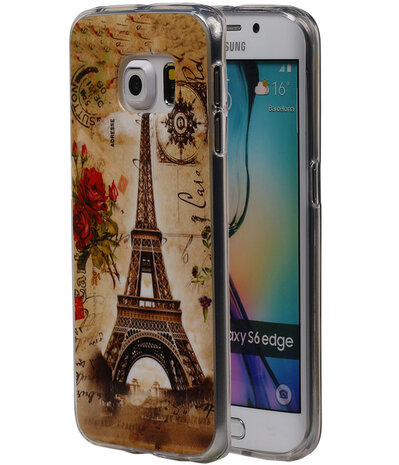 Eiffeltoren TPU Cover Case voor Samsung Galaxy S6 Edge Hoesje