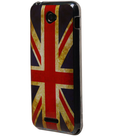 Britse Vlag TPU Cover Case voor Sony Xperia E4 Hoesje