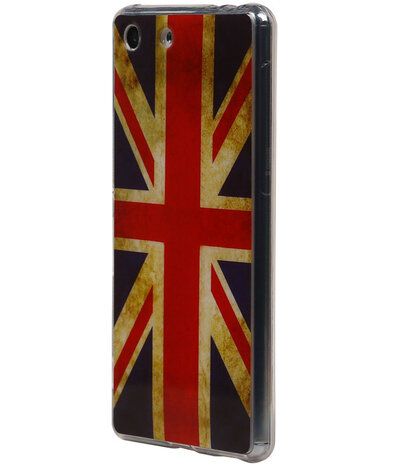 Britse Vlag TPU Cover Case voor Sony Xperia M5 Hoesje