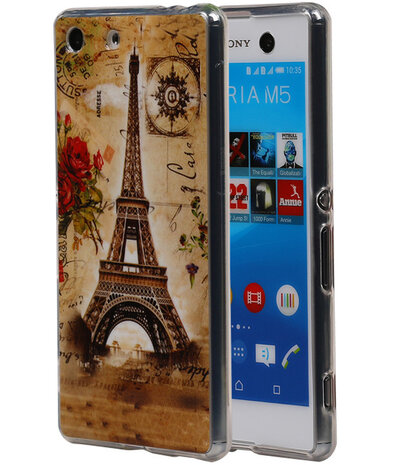 Eiffeltoren TPU Cover Case voor Sony Xperia M5 Hoesje