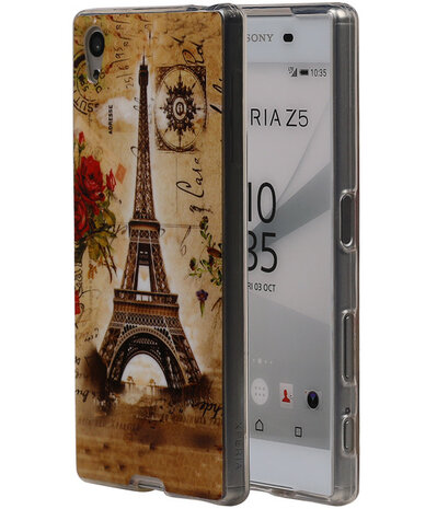 Eiffeltoren TPU Cover Case voor Sony Xperia Z5 Hoesje