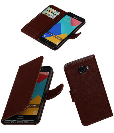 Bruin Smartphone TPU Booktype Samsung Galaxy A5 2016 Wallet Cover Hoesje