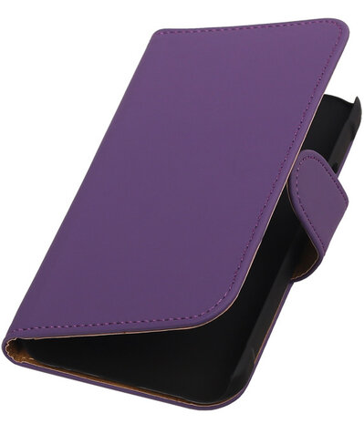 Samsung Galaxy Xcover 3 Effen Bookstyle Wallet Hoesje Paars