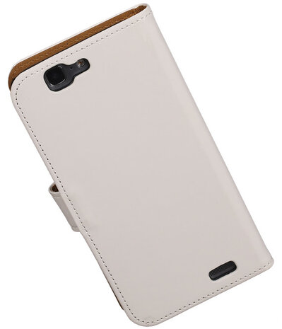 Huawei Ascend G7 Effen Booktype Wallet Hoesje Wit