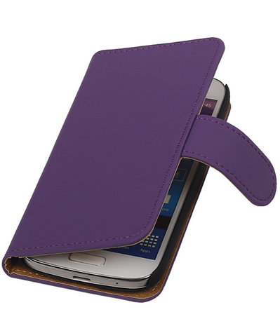 Paars Samsung Galaxy S4 Mini Hoesjes Book/Wallet Case/Cover