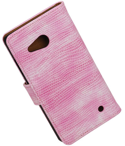 Roze Mini Slang Booktype Microsoft Lumia 550 Wallet Cover Hoesje