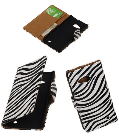 Zebra Booktype Microsoft Lumia 550 Wallet Cover Hoesje