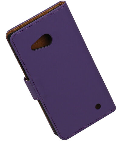 Paars Effen Booktype Microsoft Lumia 550 Wallet Cover Hoesje