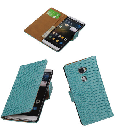 Turquoise Slang Booktype Huawei Mate S Wallet Cover Hoesje