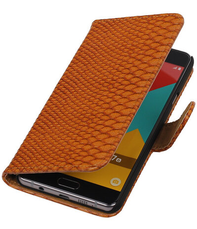 Bruin Slang Booktype Samsung Galaxy A7 2016 Wallet Cover Hoesje