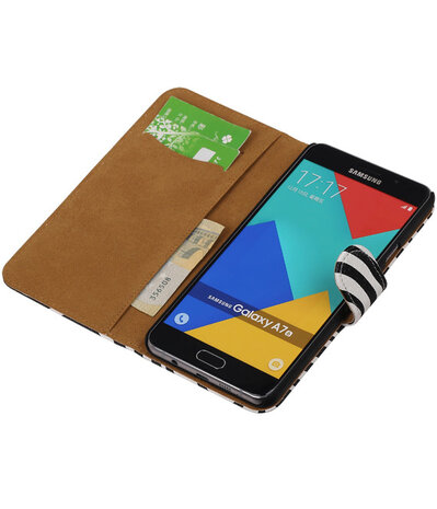 Zebra Booktype Samsung Galaxy A7 2016 Wallet Cover Hoesje