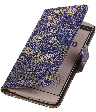 LG V10 - Lace Blauw Booktype Wallet Hoesje