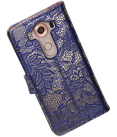 LG V10 - Lace Blauw Booktype Wallet Hoesje