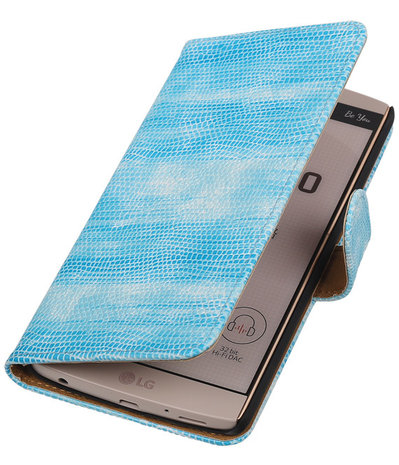 LG V10 - Mini Slang Turquoise Booktype Wallet Hoesje