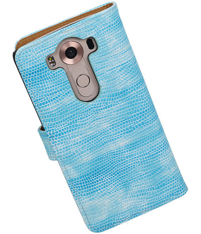 LG V10 - Mini Slang Turquoise Booktype Wallet Hoesje