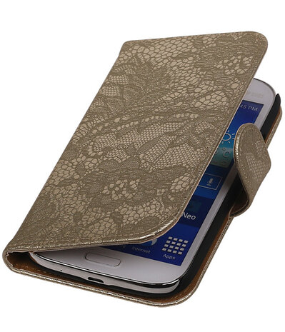 Lace Goud Samsung Galaxy Grand Neo Book/Wallet Case