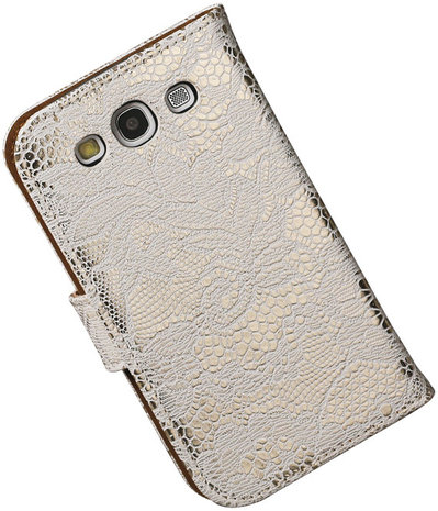 Lace Wit Samsung Galaxy S3 Neo Book/Wallet Case/Cover Hoesje