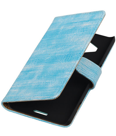 Microsoft Lumia 950 XL - Booktype Wallet Hoesje Mini Slang Turquoise