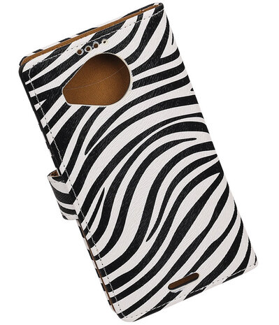 Microsoft Lumia 950 XL - Zebra Booktype Wallet Hoesje