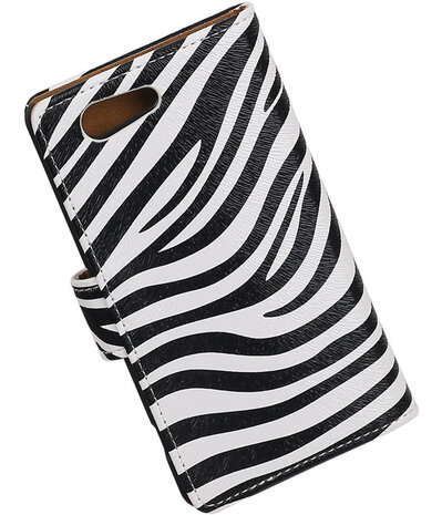 Sony Xperia Z4 Compact Zebra Bookstyle Wallet Hoesje