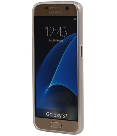 Samsung Galaxy S7 TPU Hoesje Transparant Wit