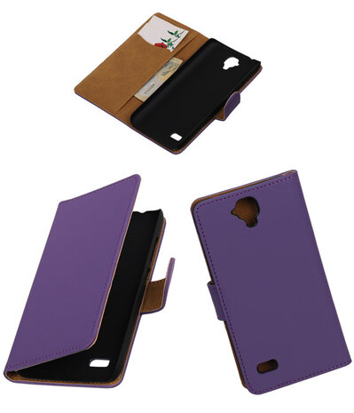 Paars Effen Booktype Huawei Y560 / Y5 Wallet Cover Hoesje