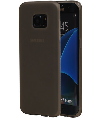 Samsung Galaxy S7 Edge TPU Back Cover Hoesje Transparant Grijs