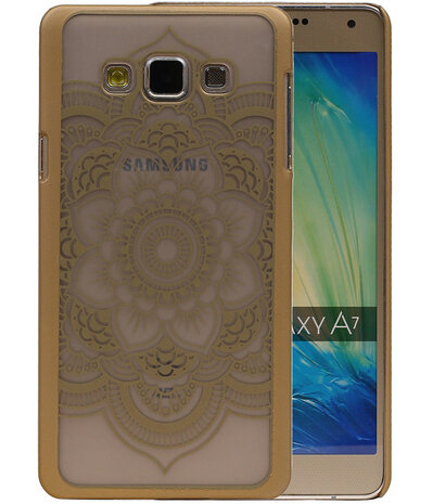 Samsung Galaxy A7 - Roma Hardcase Hoesje Goud