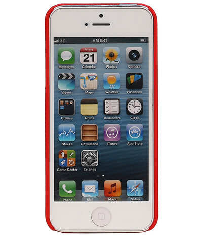 Apple iPhone 5/5S - Brocant Hardcase Hoesje Rood