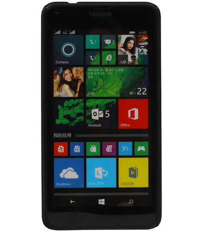 Microsoft Lumia 640 - Brocant Hardcase Hoesje Zwart